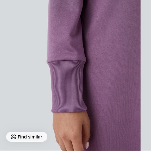 Purple Hooded Midi Dress - Halara TikTok Brand Pre-Owned Like New - Picture 5 of 12